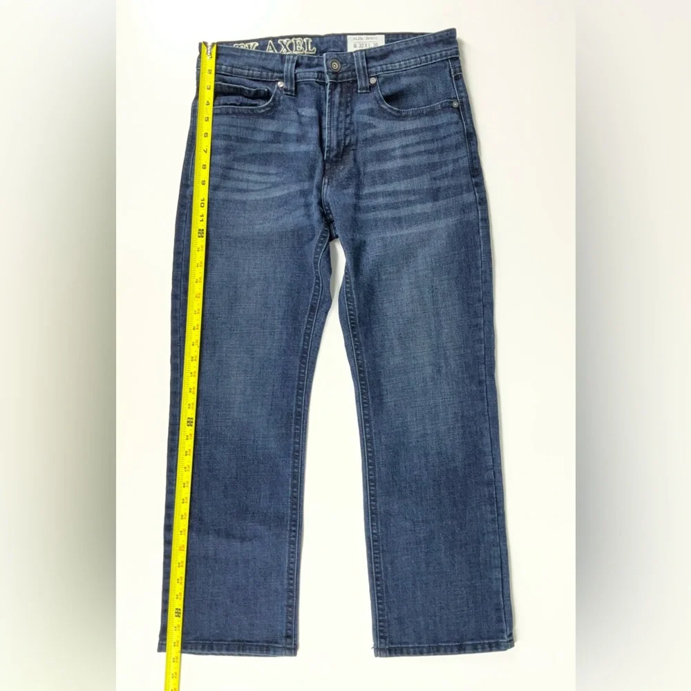 TK AXEL Men's Denim Slim Bootcut Jeans Size 32 X 30